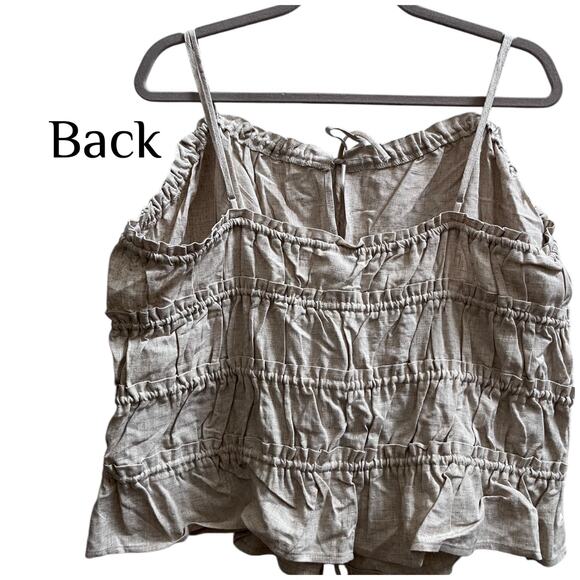 H&M Divided Neutral Front Adjustable Drawstring Cami Top Size XL Festival - Picture 4 of 13